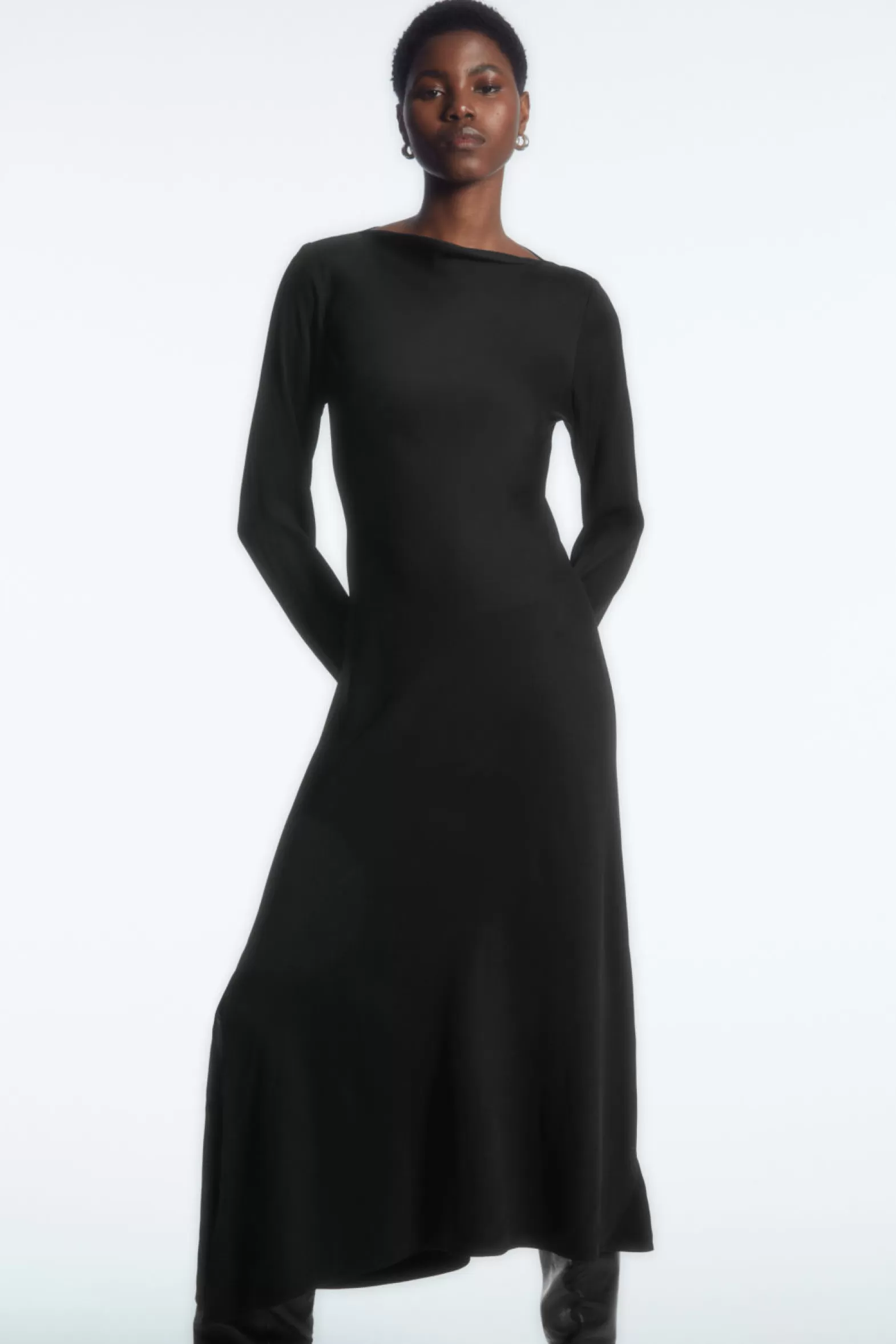 COS ASYMMETRIC MIDI DRESS