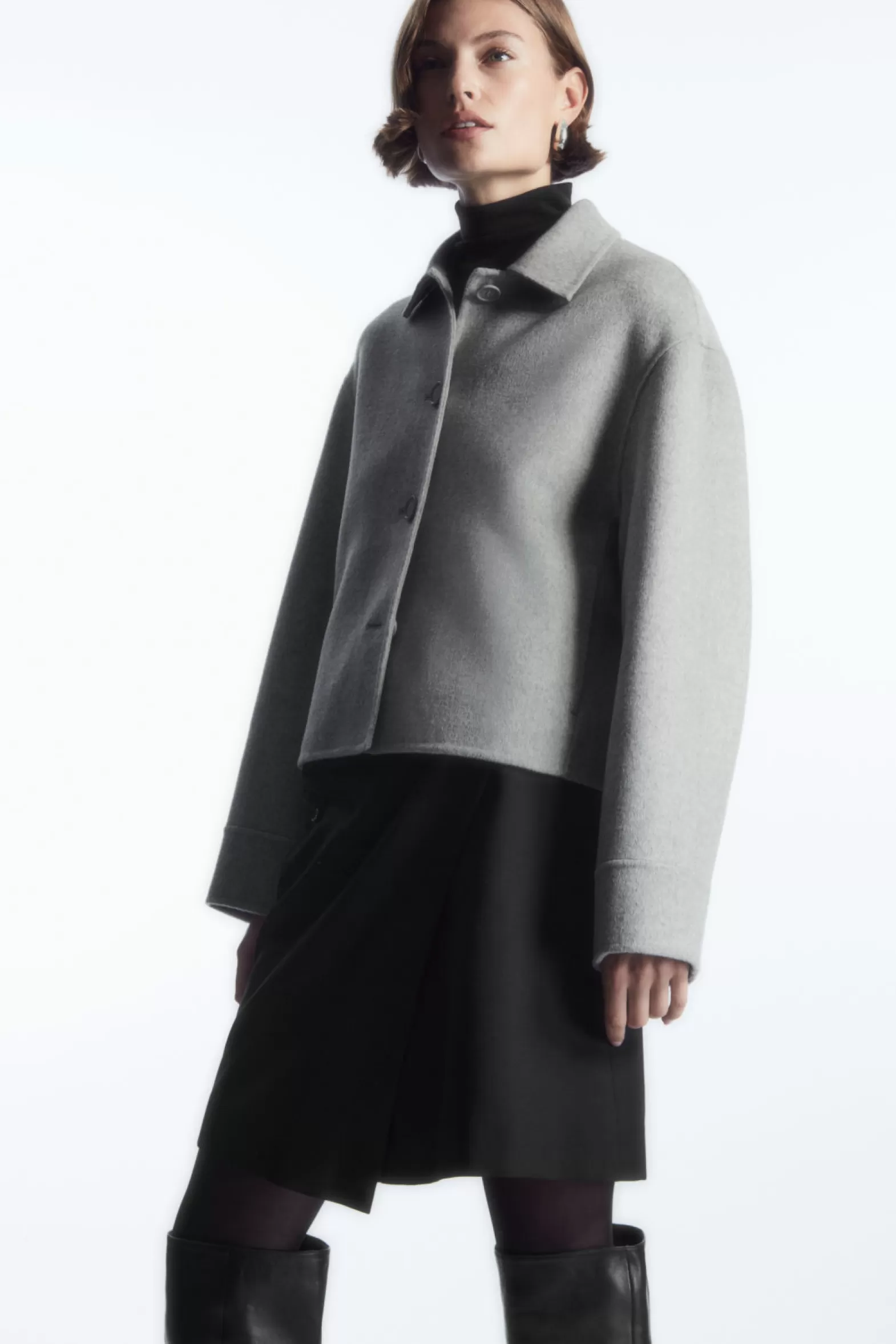 COS BOXY DOUBLE-FACED WOOL JACKET