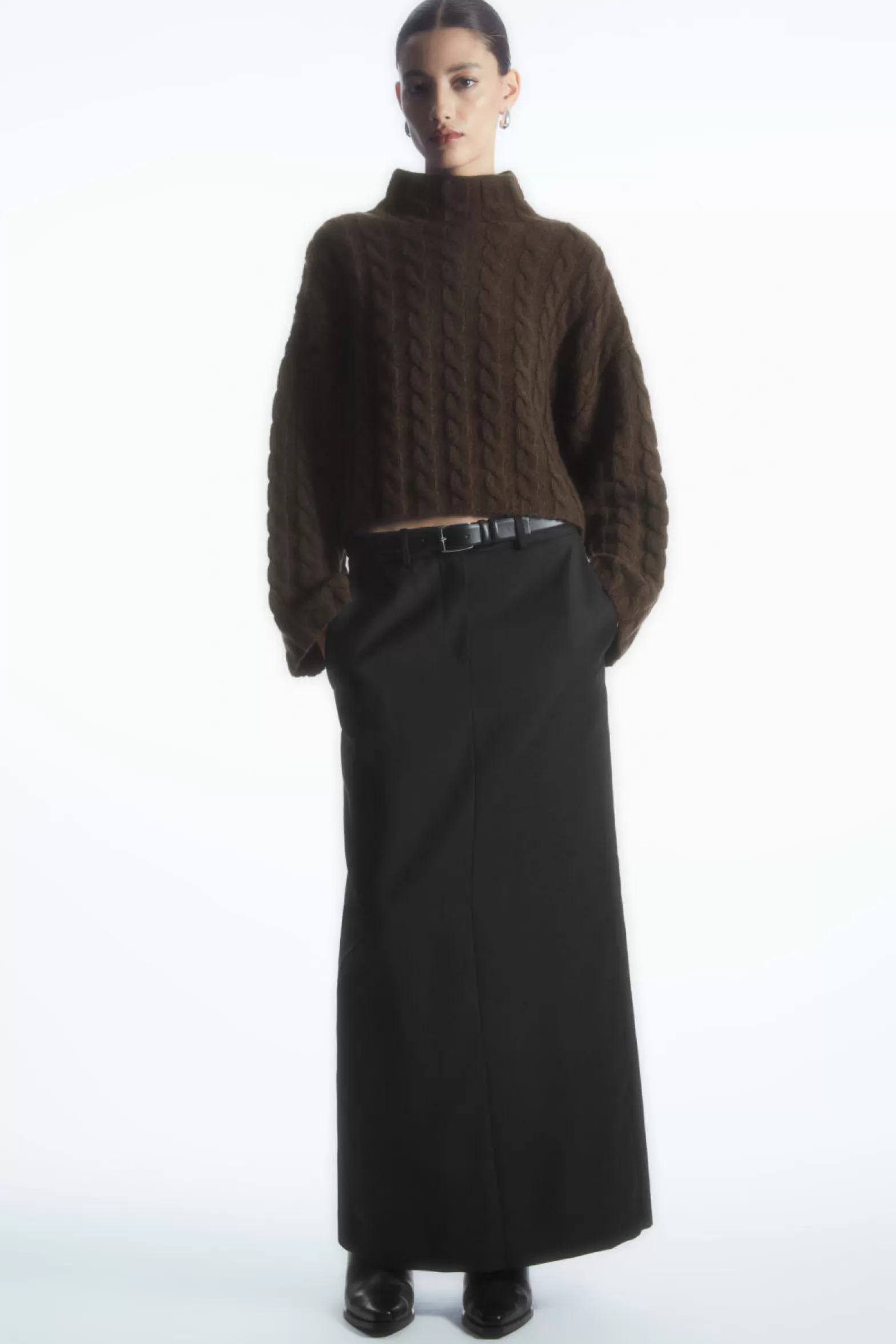 COS CABLE-KNIT YAK TURTLENECK JUMPER