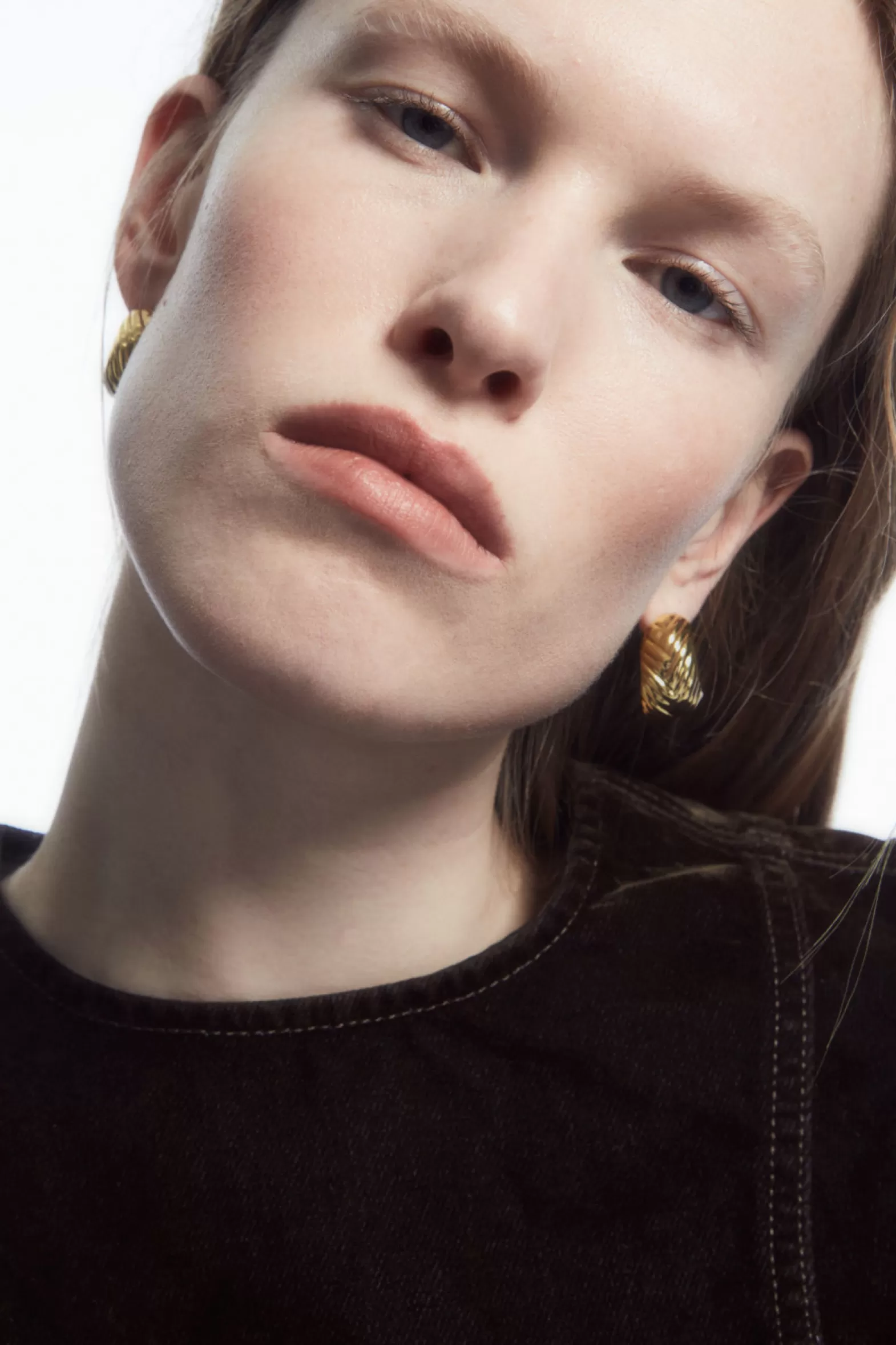 COS CHUNKY PLAIT HOOP EARRINGS