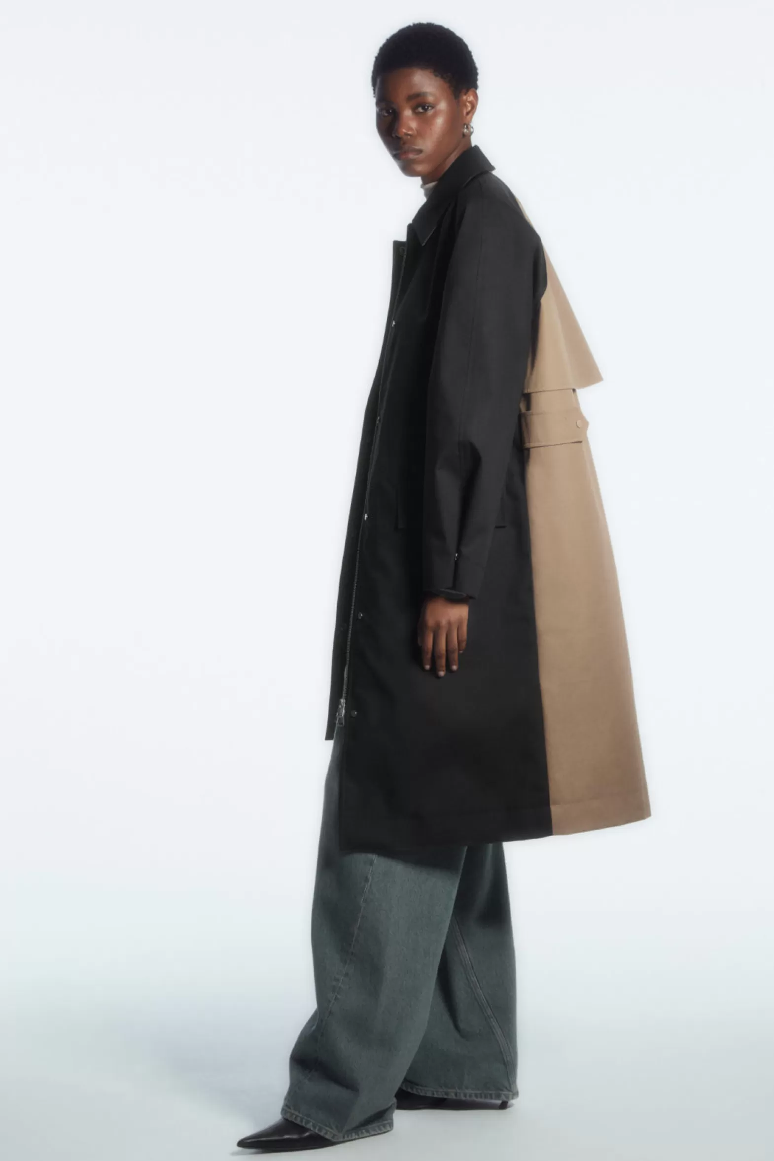 COS COLOUR-BLOCK CAR COAT