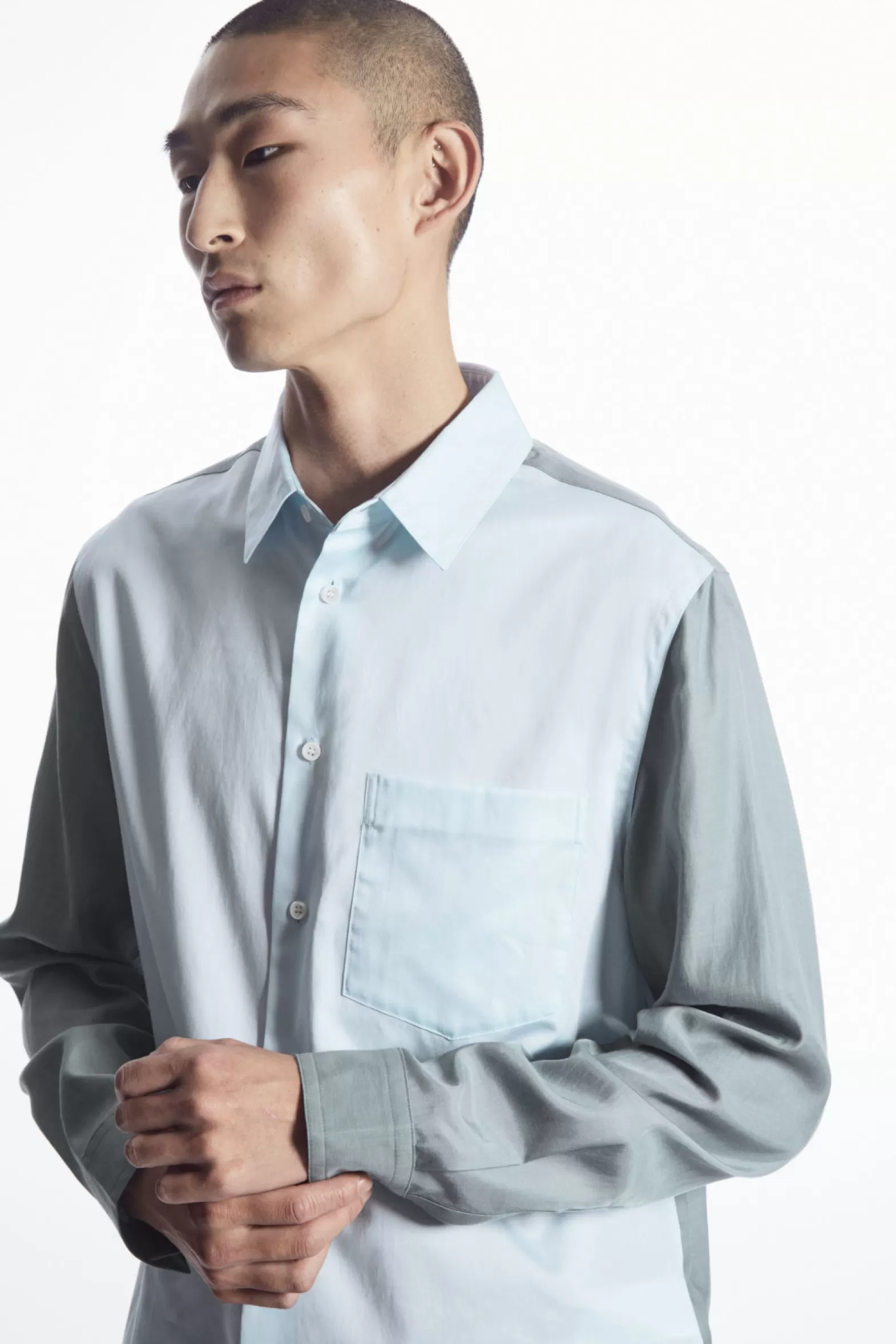 COS COLOUR-BLOCK TAILORED SHIRT - RELAXED