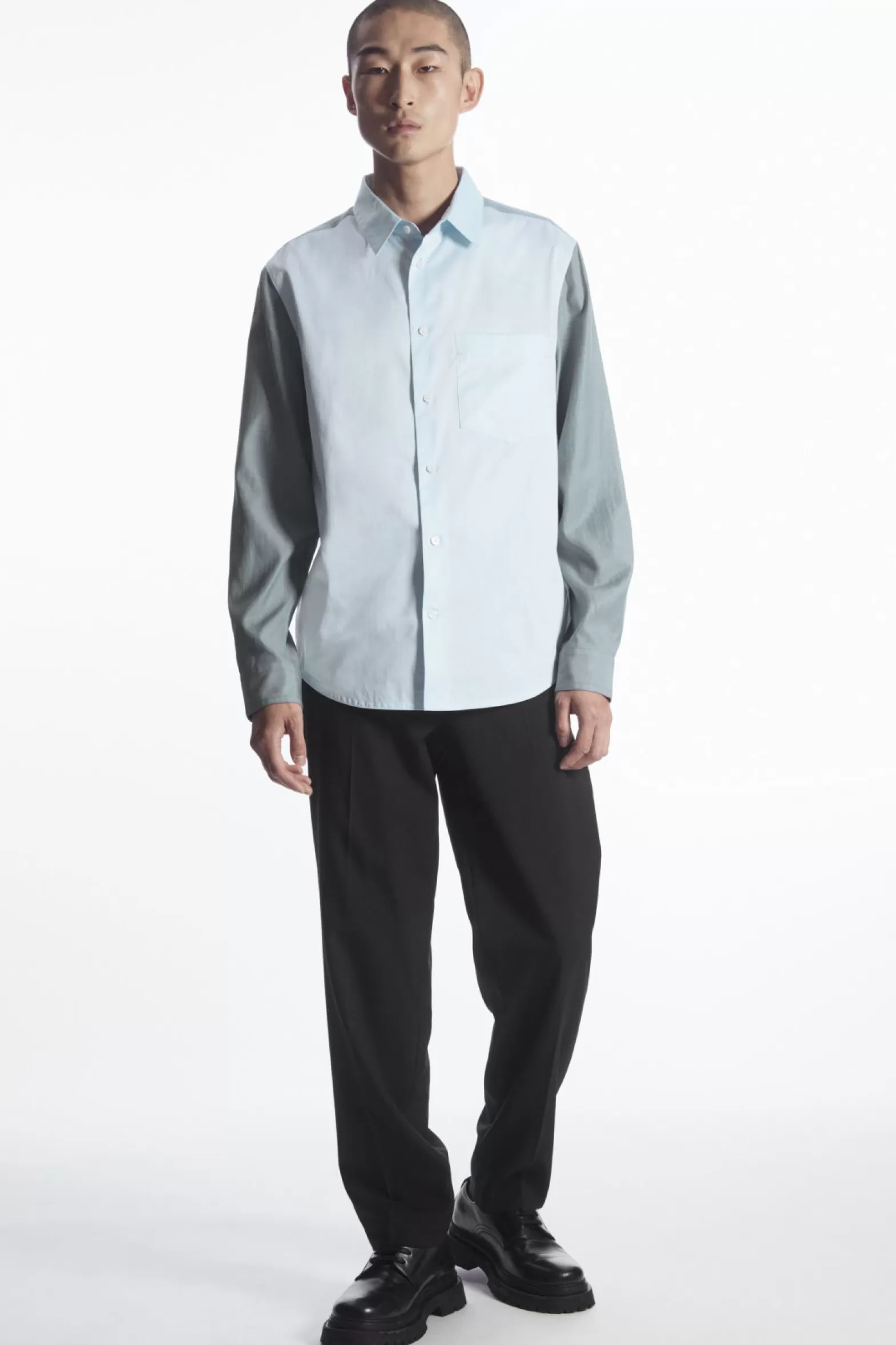 COS COLOUR-BLOCK TAILORED SHIRT - RELAXED