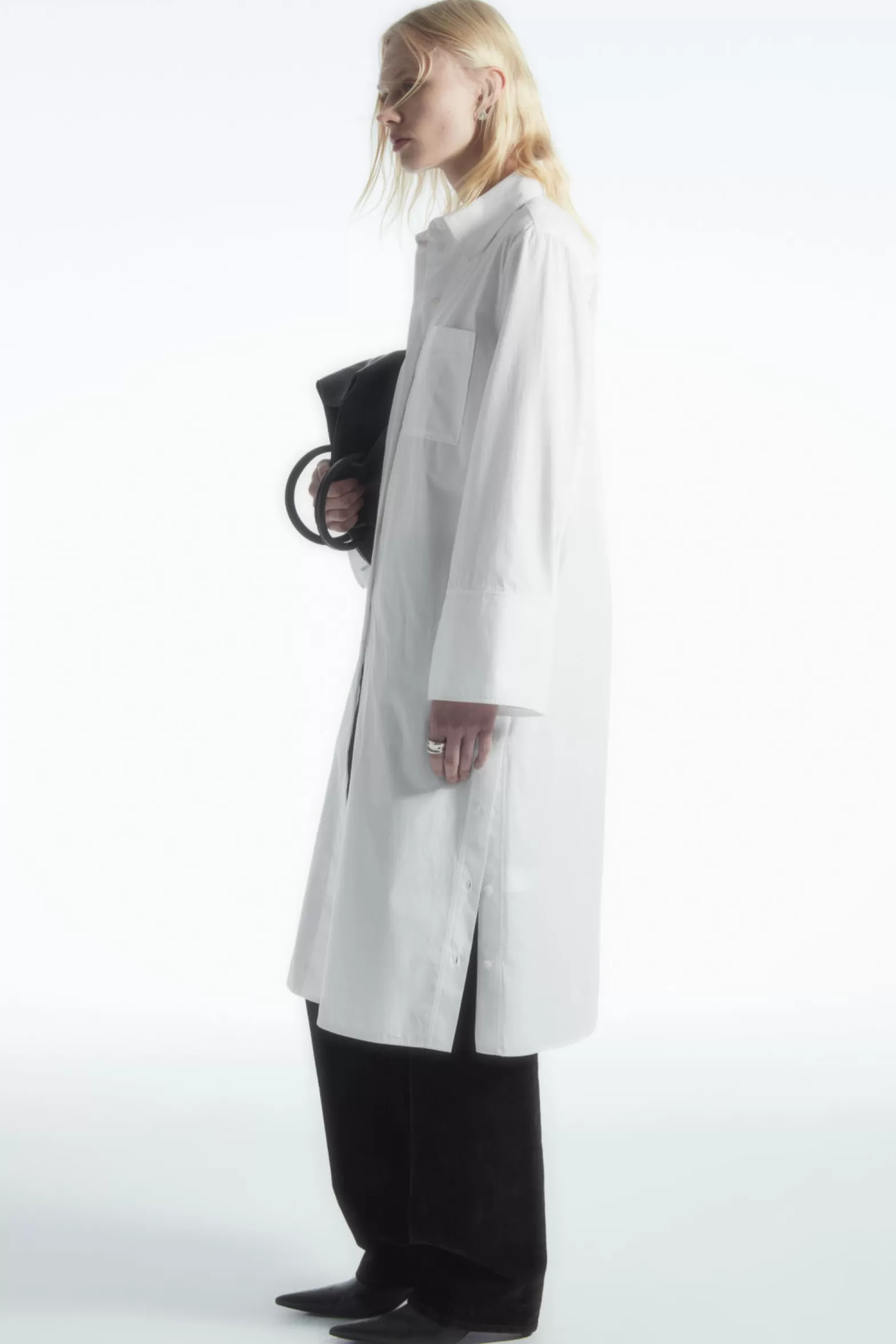 COS DECONSTRUCTED MIDI SHIRT DRESS