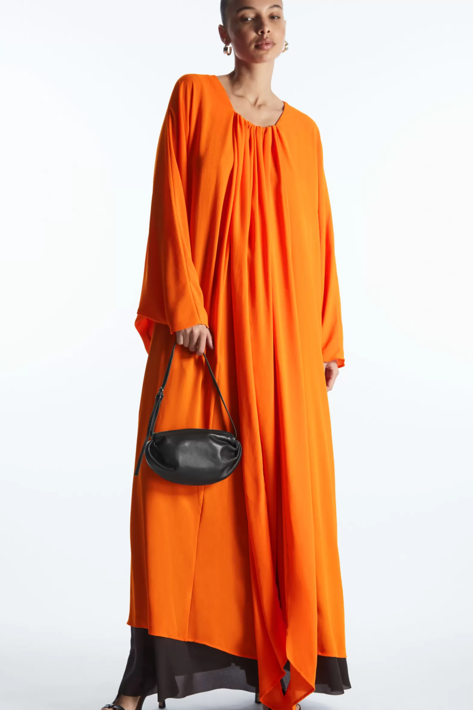 COS DOLMAN-SLEEVE MAXI SCARF DRESS