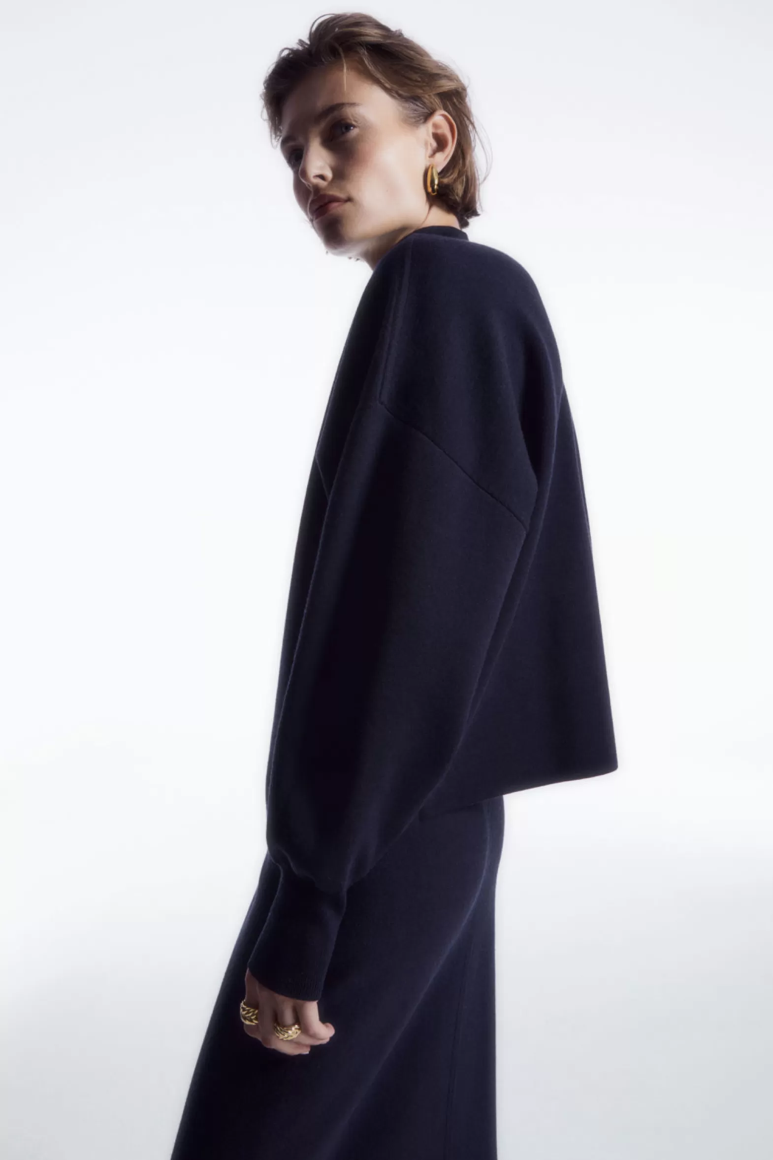 COS DOUBLE-FACED WOOL TURTLENECK JUMPER