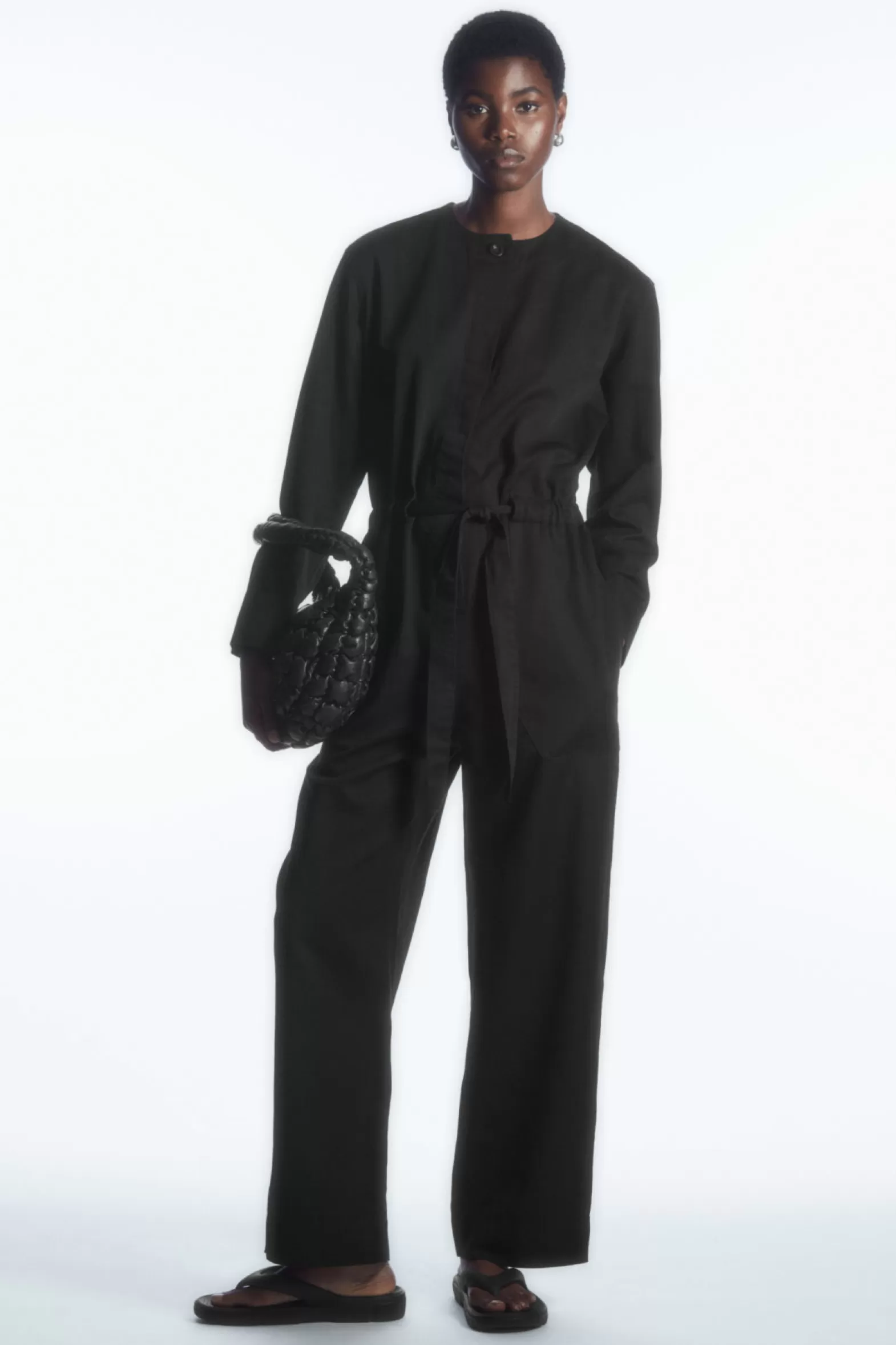 COS DRAWSTRING-WAIST JUMPSUIT