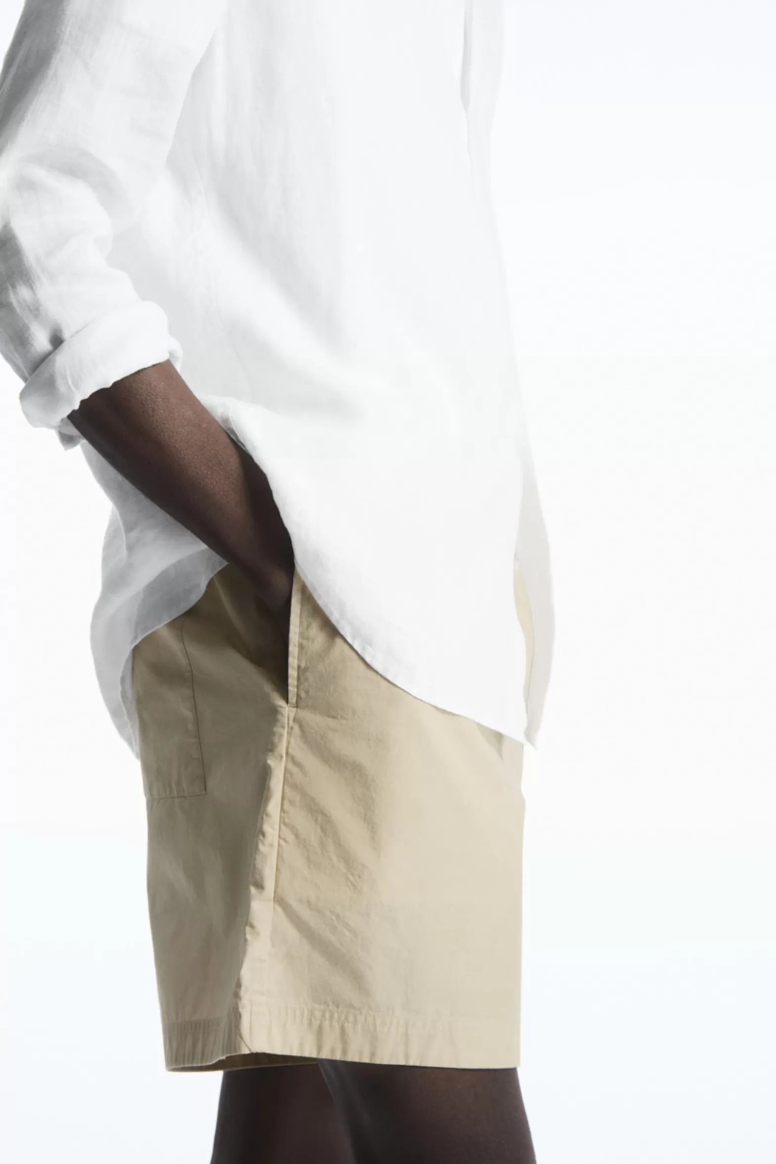 COS ELASTICATED POPLIN SHORTS