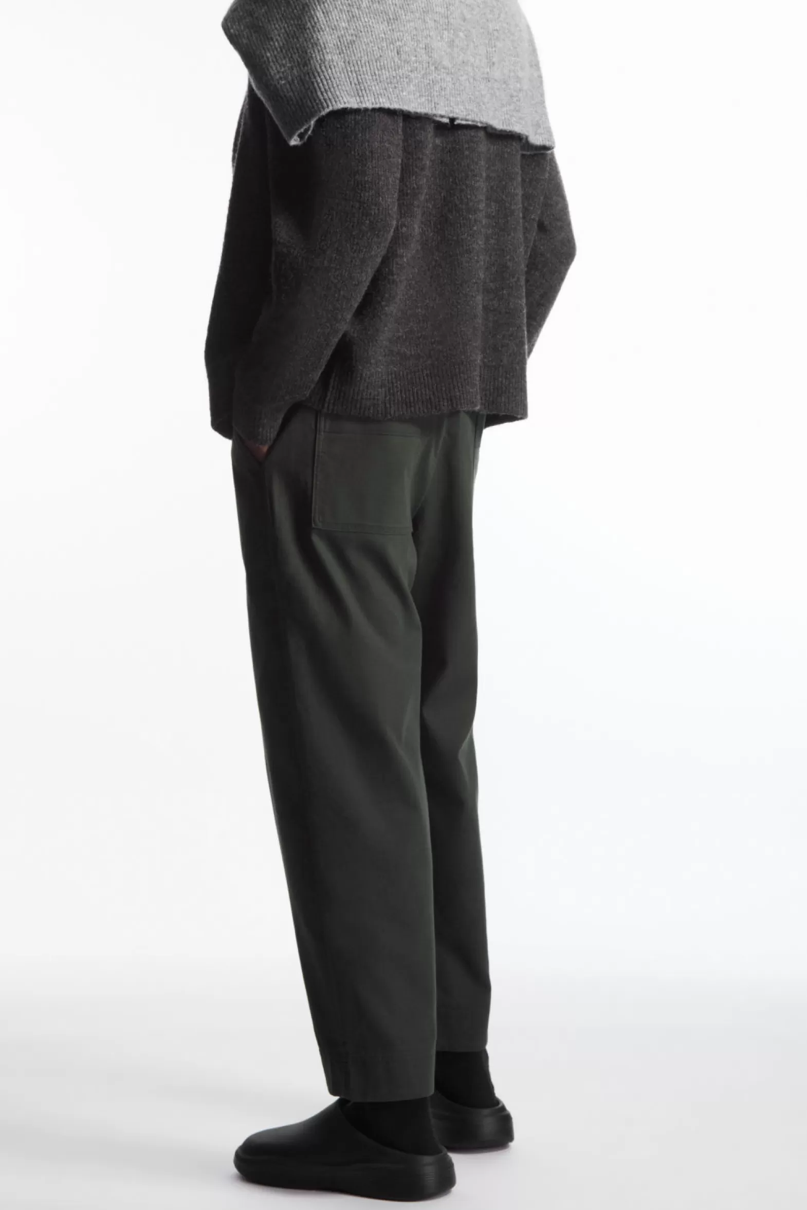 COS ELASTICATED TWILL TROUSERS