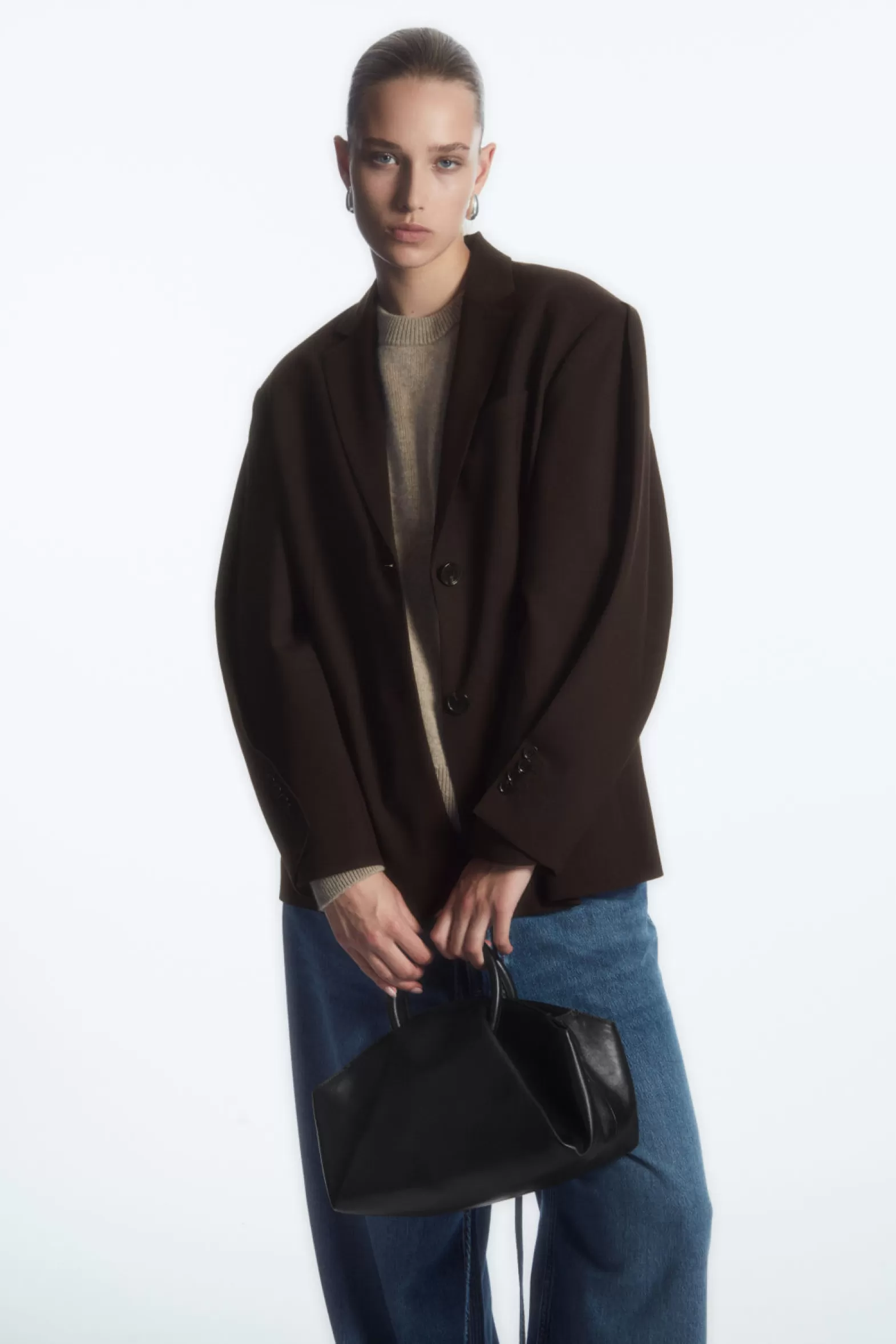 COS FOLD SHOULDER BAG - LEATHER