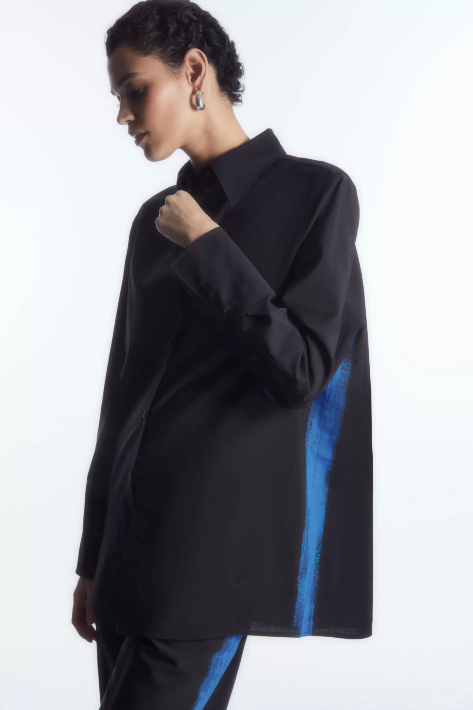 COS OVERSIZED PAINTED WOOL SHIRT