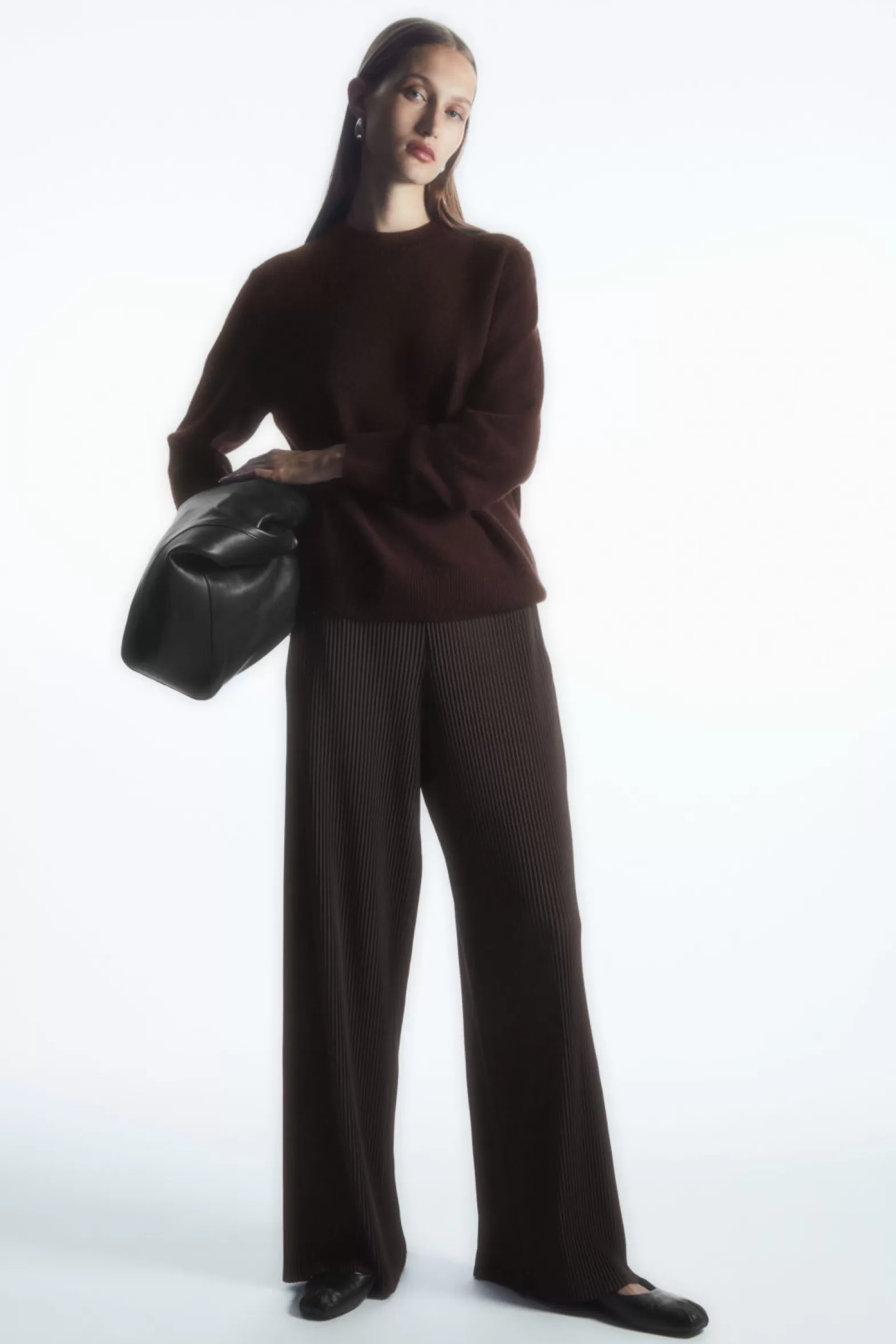 COS PLEATED WIDE-LEG TROUSERS