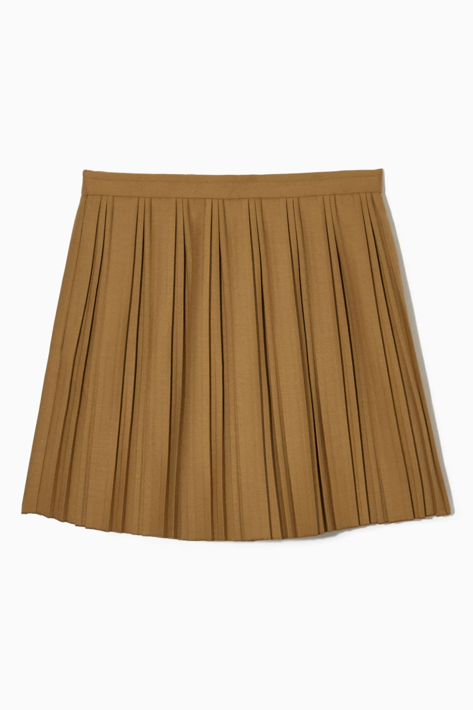 COS PLEATED WOOL-BLEND MINI SKIRT