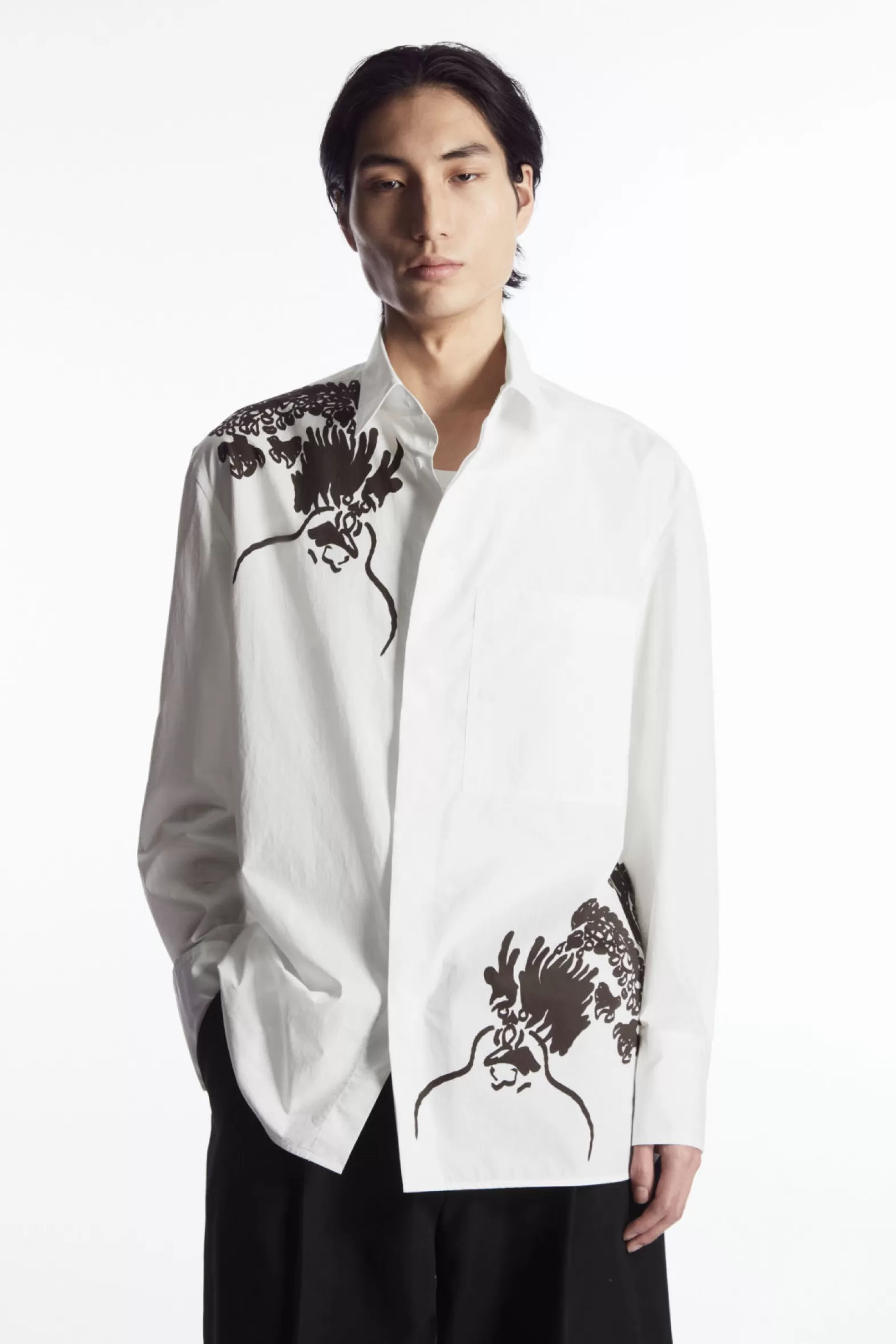 COS PRINTED POPLIN SHIRT