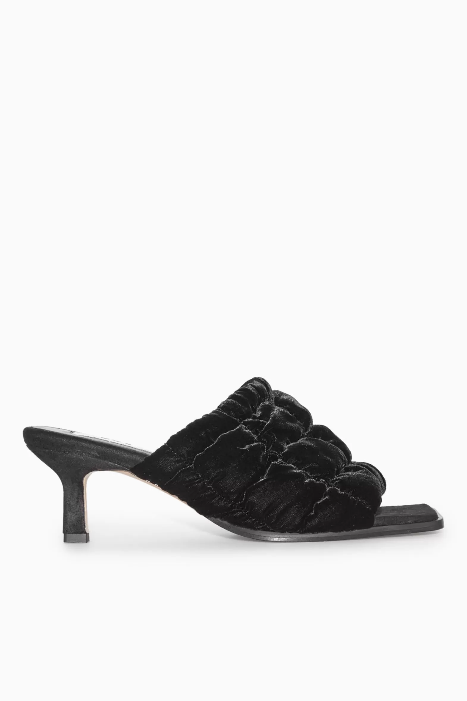 COS QUILTED VELVET MULES