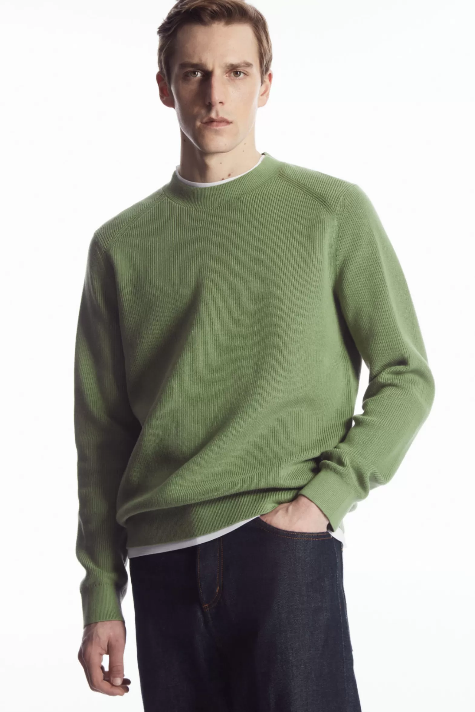 COS RIBBED-KNIT JUMPER