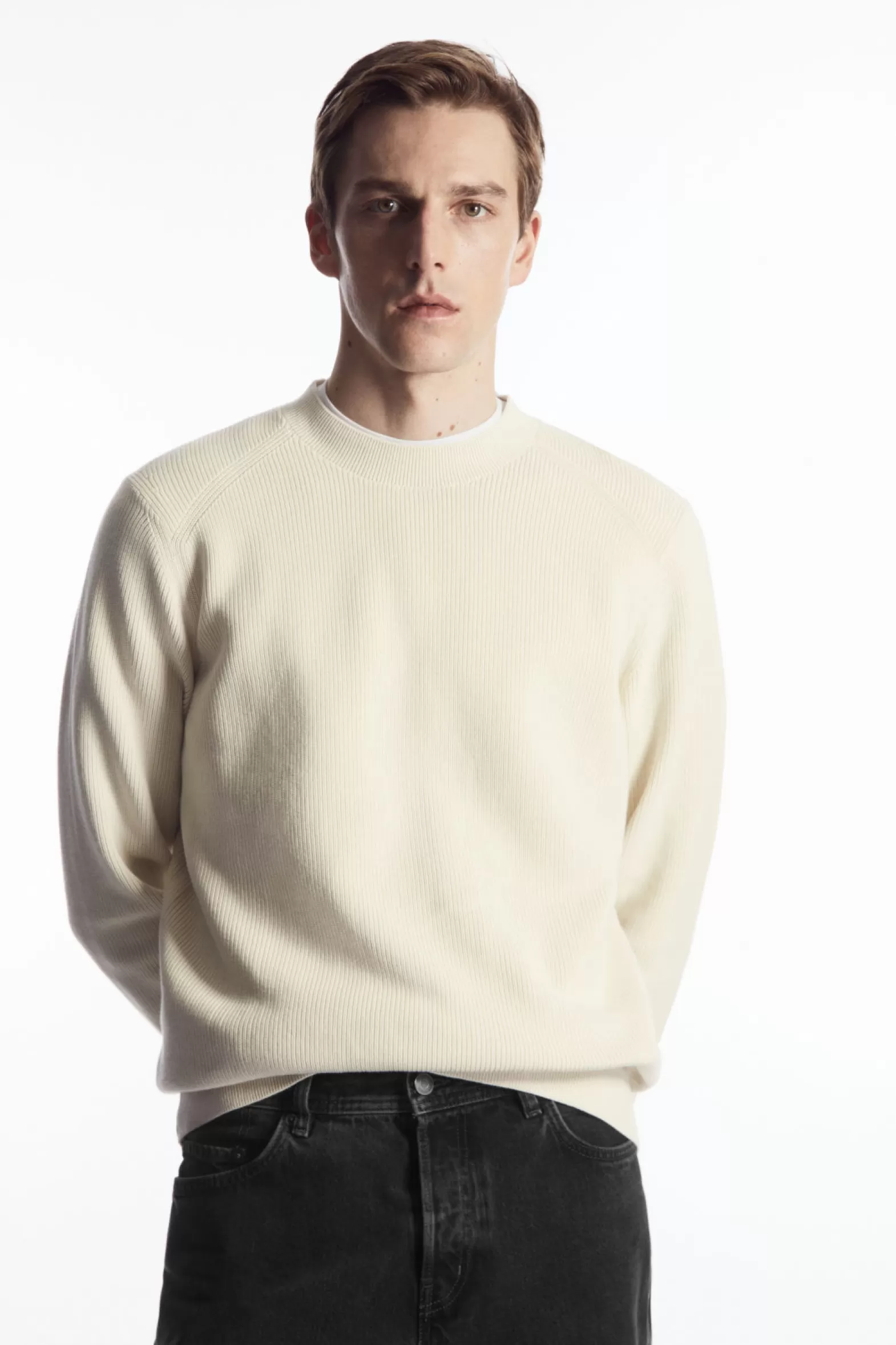 COS RIBBED-KNIT JUMPER