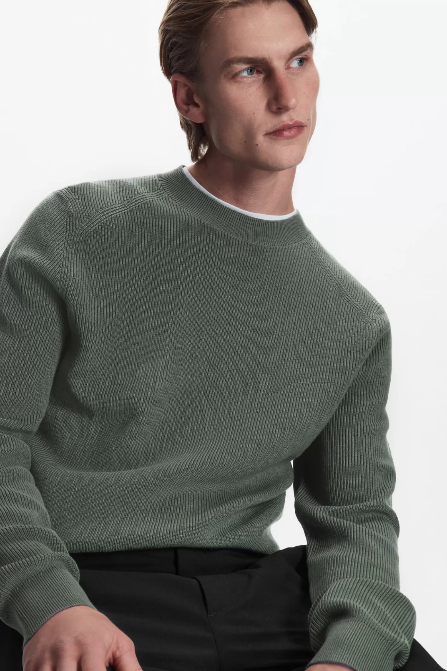 COS RIBBED-KNIT JUMPER