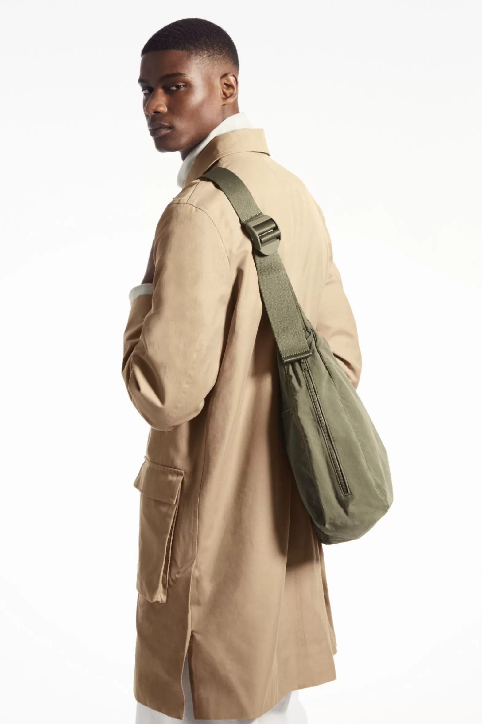 COS SLOUCHY NYLON MESSENGER BAG