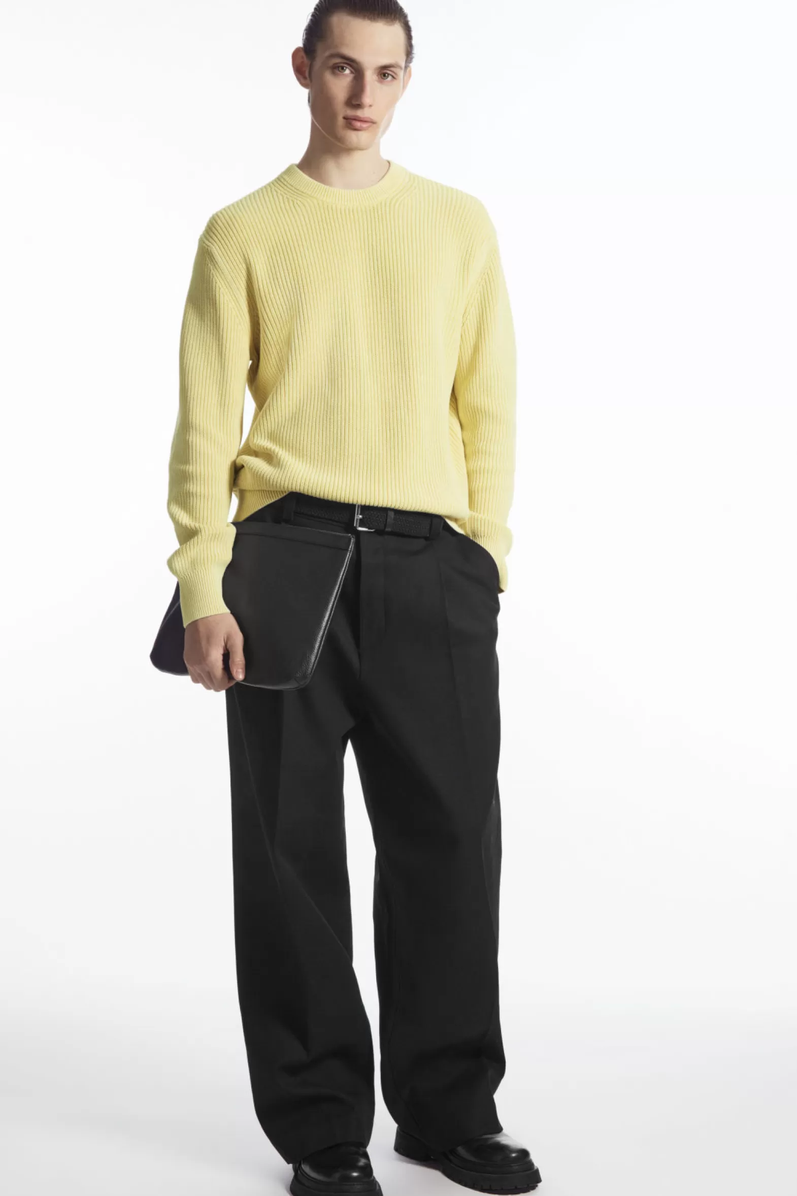 COS STONE-WASHED KNITTED JUMPER