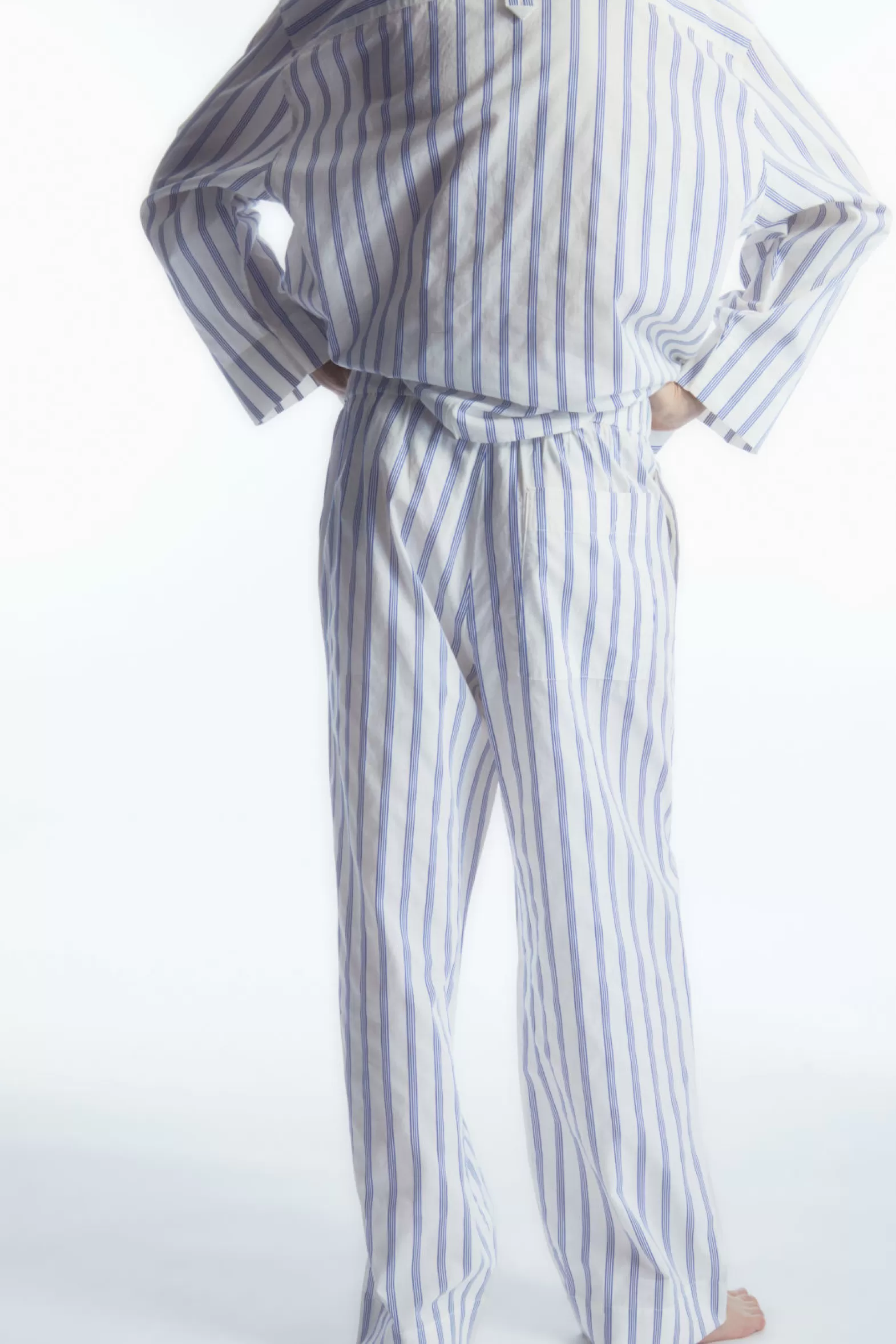 COS STRIPED POPLIN PYJAMA TROUSERS