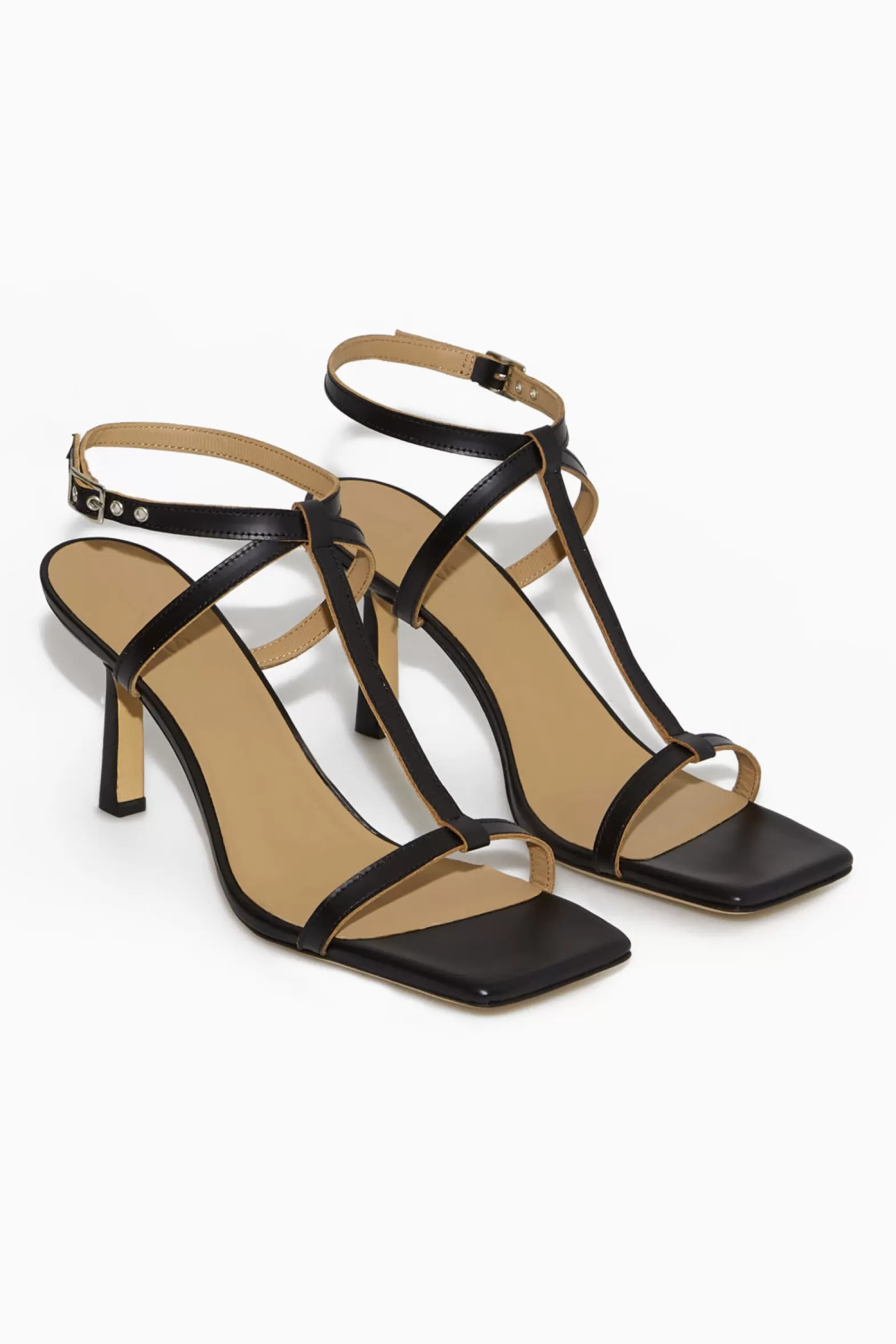 COS T-BAR HEELED SANDALS