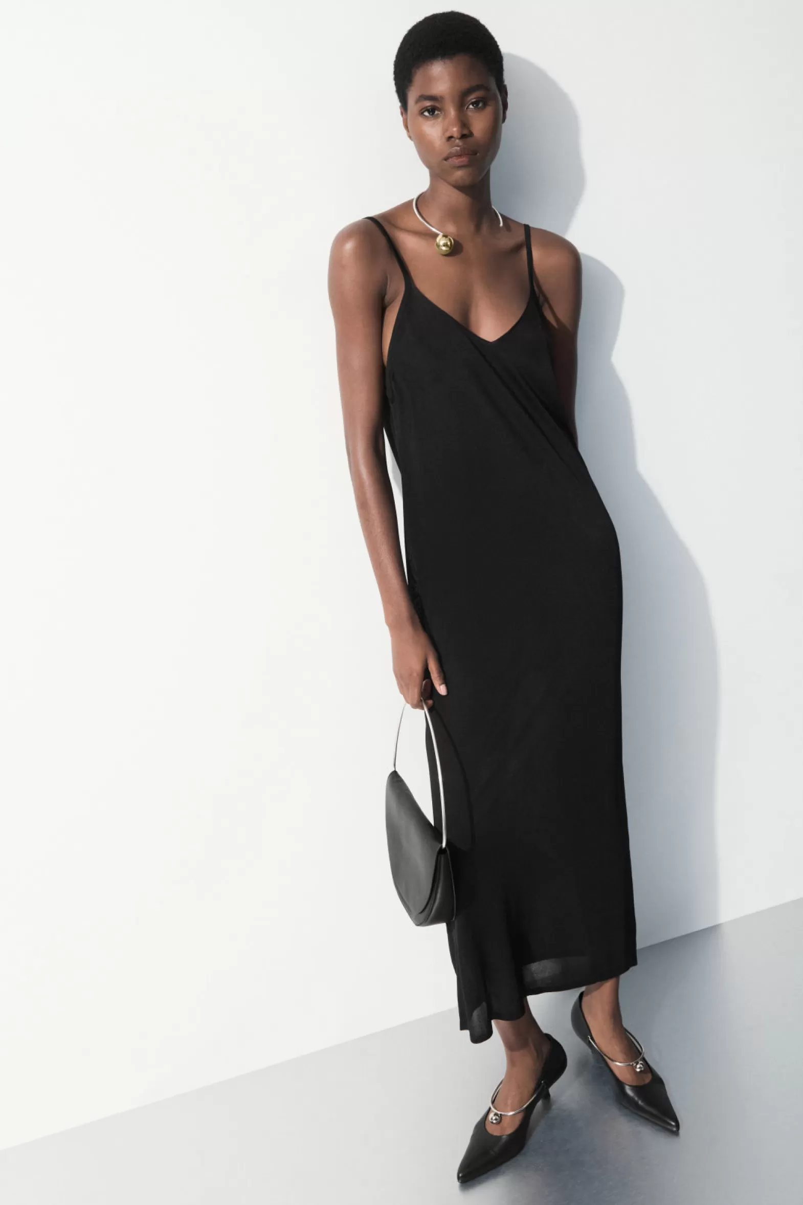 COS THE SHEER KNITTED SLIP DRESS