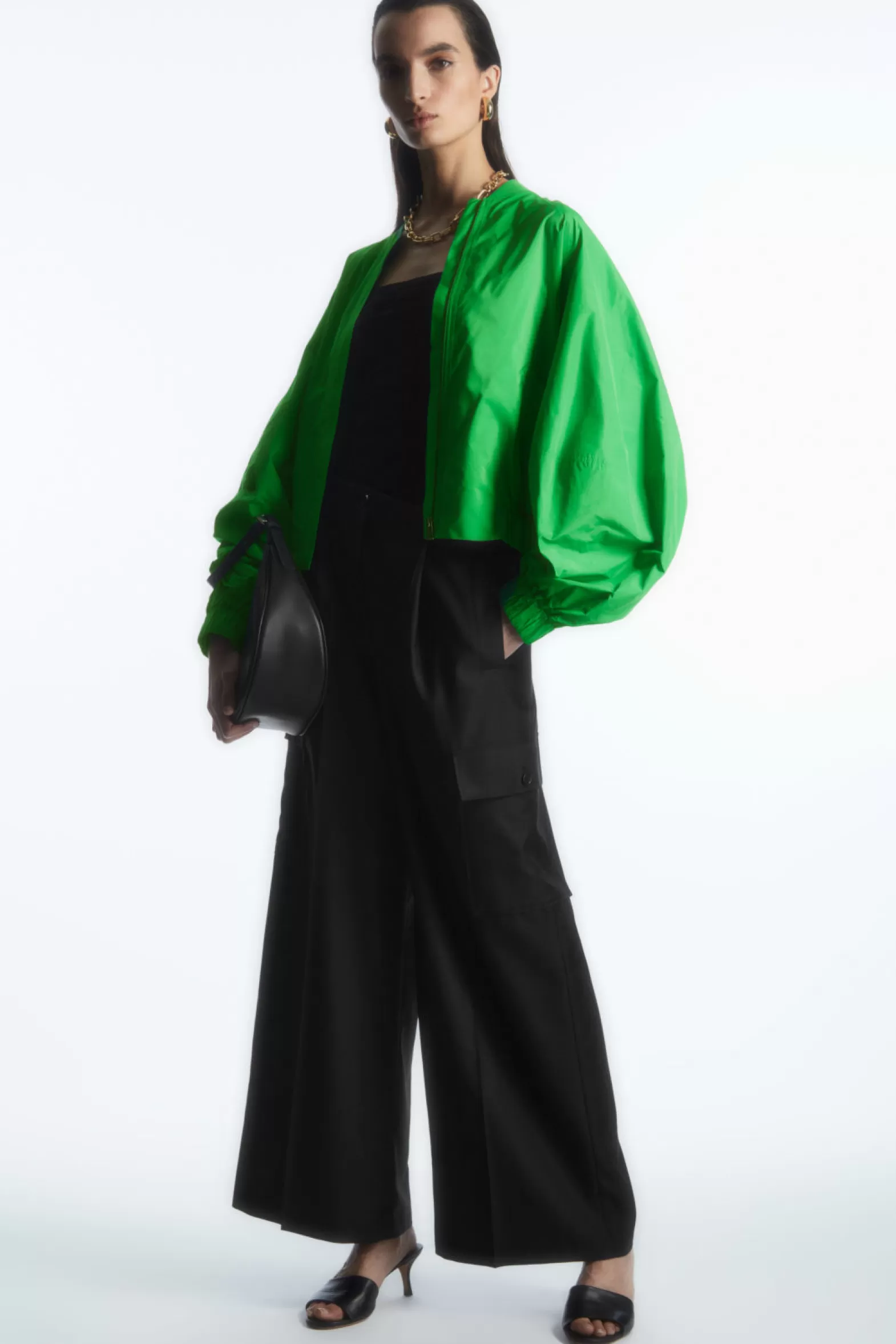 COS VOLUMINOUS CROPPED BOMBER JACKET