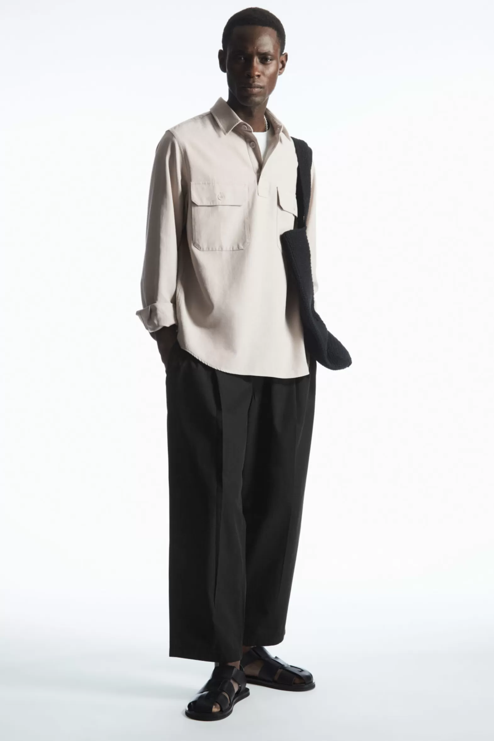 COS WIDE-LEG ELASTICATED TROUSERS